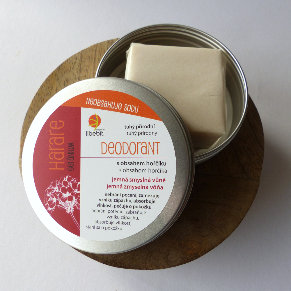 Tuhý přírodní deodorant HARARE v plechu