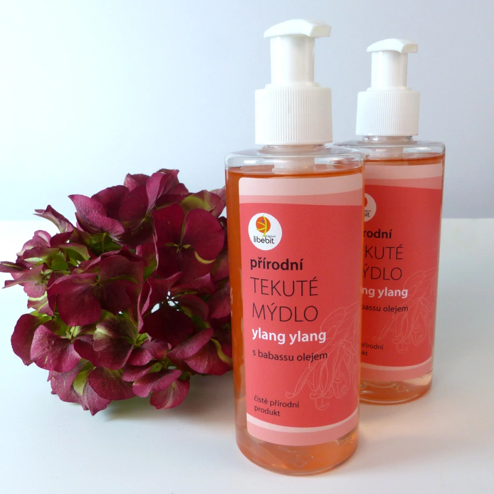 Tekuté mýdlo s olejem babassu ylang ylang 200 ml s pumpičkou