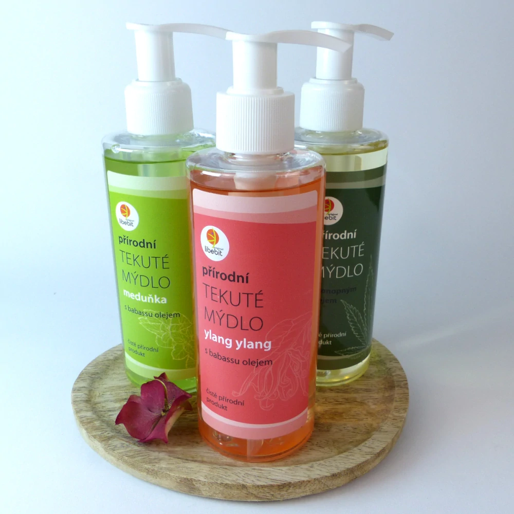 Tekuté mýdlo s olejem babassu ylang ylang 200 ml s pumpičkou
